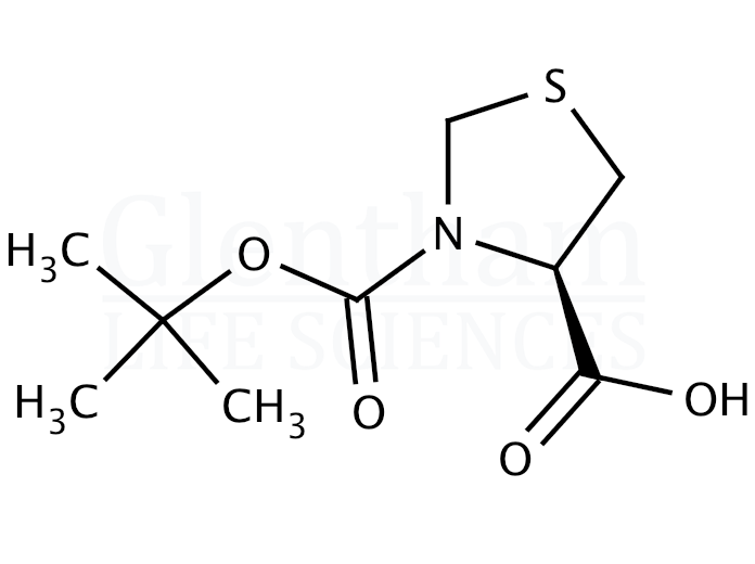 Structure for  (-)-Boc-L-thioproline  (51077-16-8)