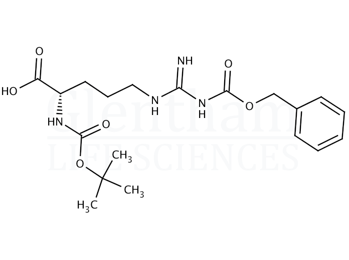 Structure for Boc-Arg(Z)-OH (51219-18-2)