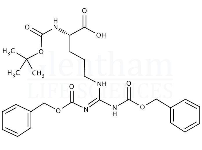 Structure for Boc-Arg(Z)2-OH    (51219-19-3)