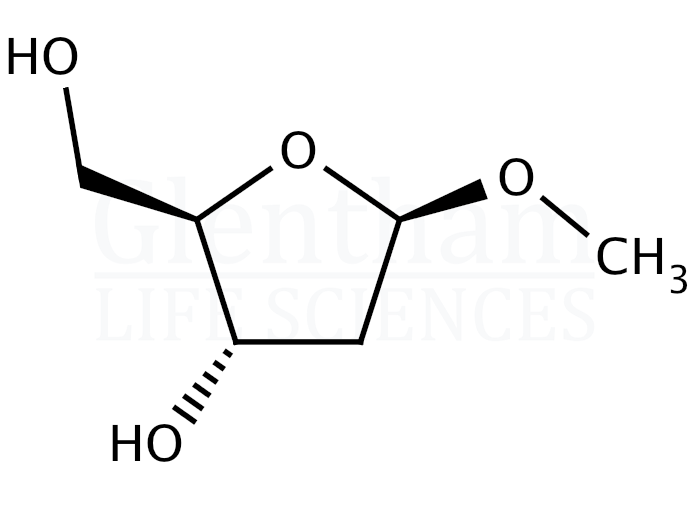 Methyl 2-deoxy-b-D-ribofuranoside Structure