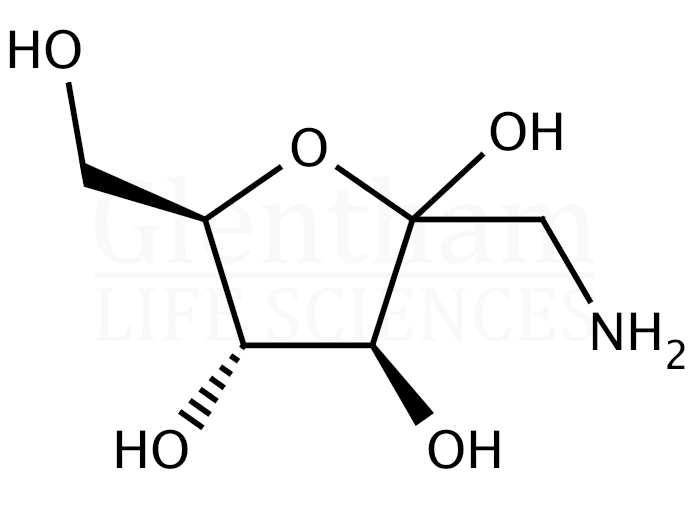 1-Amino-1-deoxy-D-fructose hydrochloride Structure
