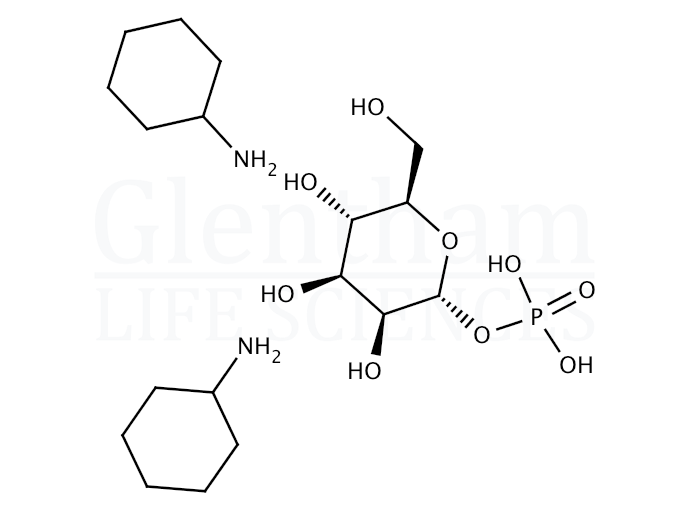 α-D-(+)-Mannose 1-phosphate bis(cyclohexylammonium) salt Structure