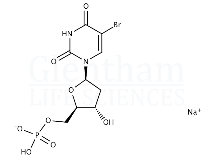 5-Bromo-2''-deoxyuridine-5''-monophosphate sodium salt Structure