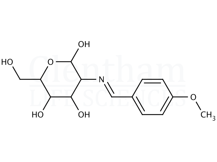 2-(4-Methoxybenzylidene)imino-2-deoxy-D-glucopyranose Structure