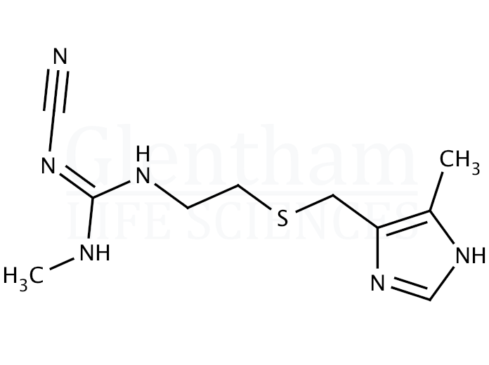 Structure for Cimetidine, USP grade (51481-61-9)