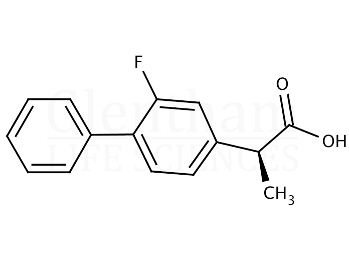 Structure for (S)-(+)-2-Fluoro-alpha-methyl-4-biphenylacetic acid (Flurbiprofen)
