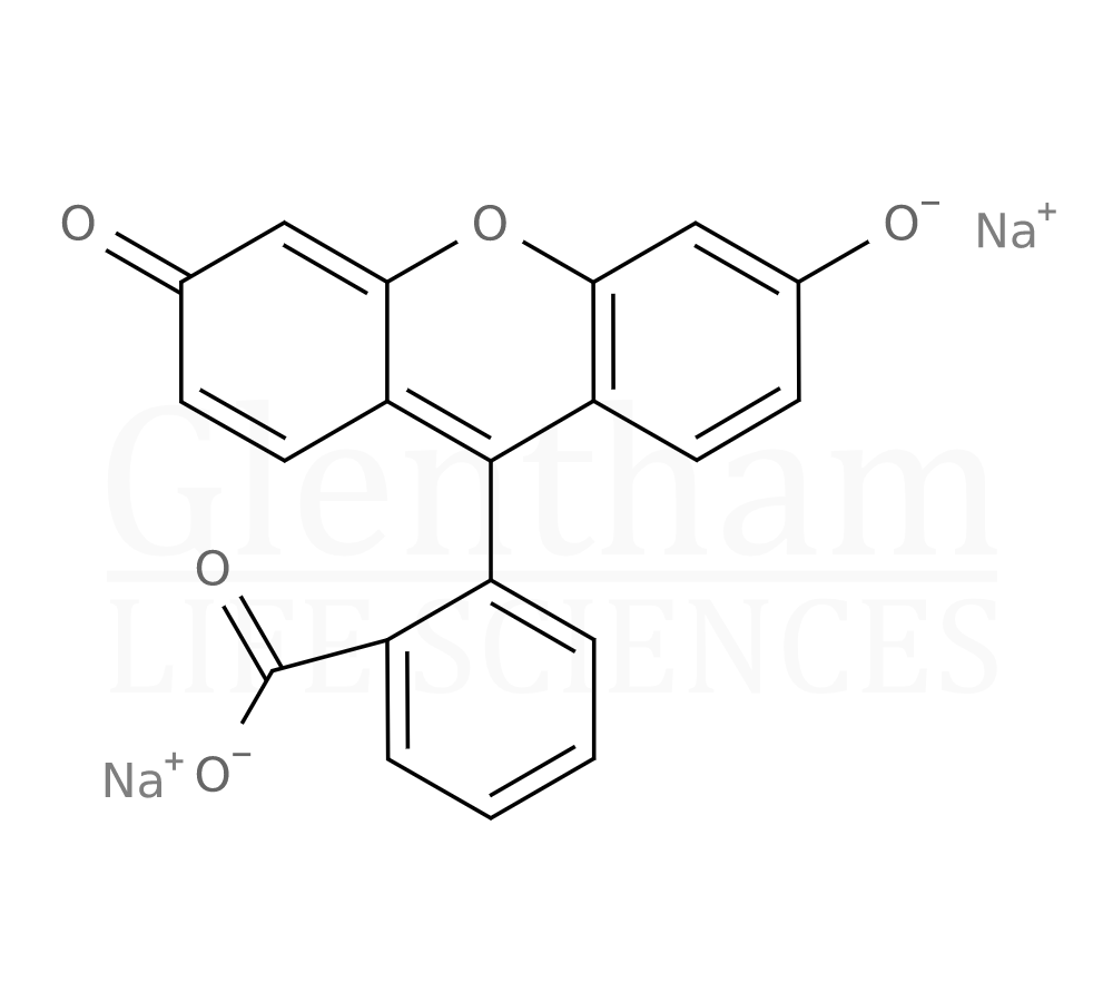 Structure for Fluorescein sodium salt, 98% (C.I. 45350)