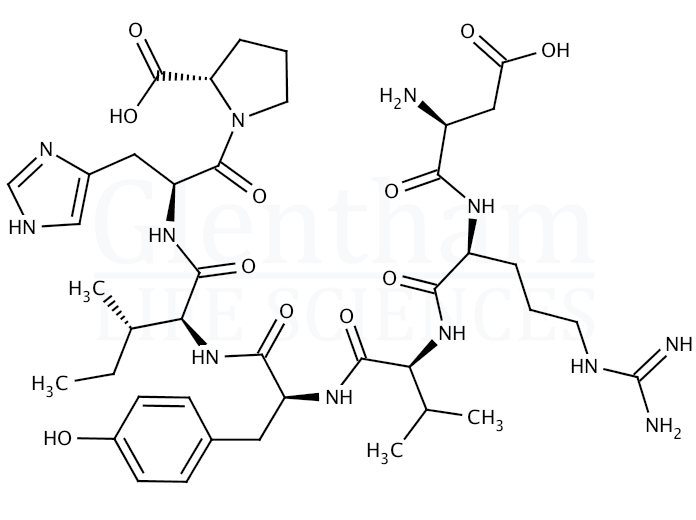 Structure for Angiotensin (1-7) acetate salt hydrate (51833-78-4)