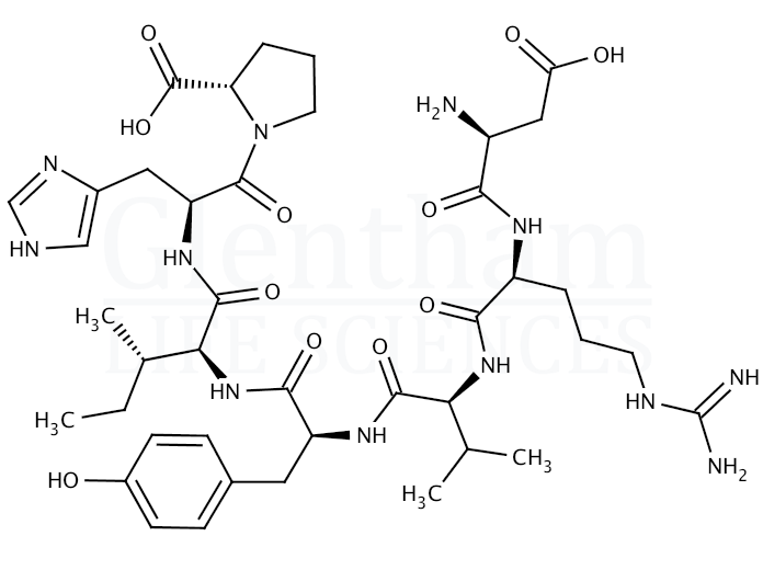 Structure for Angiotensin (1-7) acetate salt hydrate