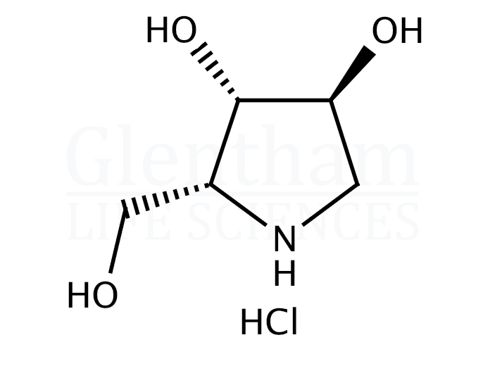 Structure for  1,4-Dideoxy-1,4-imino-D-xylitol hydrochloride  (186759-56-8)
