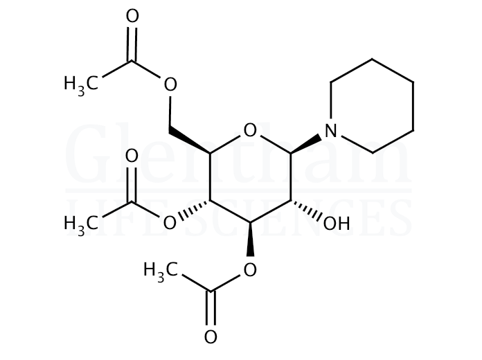 N-(3,4,6-Tri-O-acetyl-b-D-glucopyranosyl)piperidine Structure
