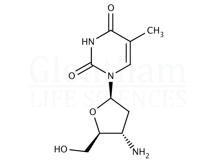 3''-Amino-3''-deoxythymidine Structure