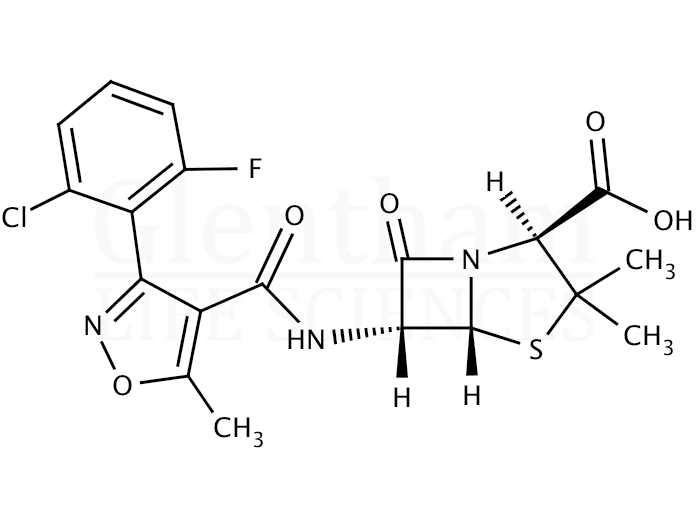 Structure for  Flucloxacillin sodium salt  (1847-24-1)