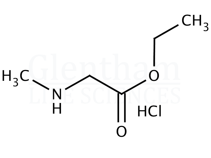 Sarcosine ethyl ester hydrochloride Structure