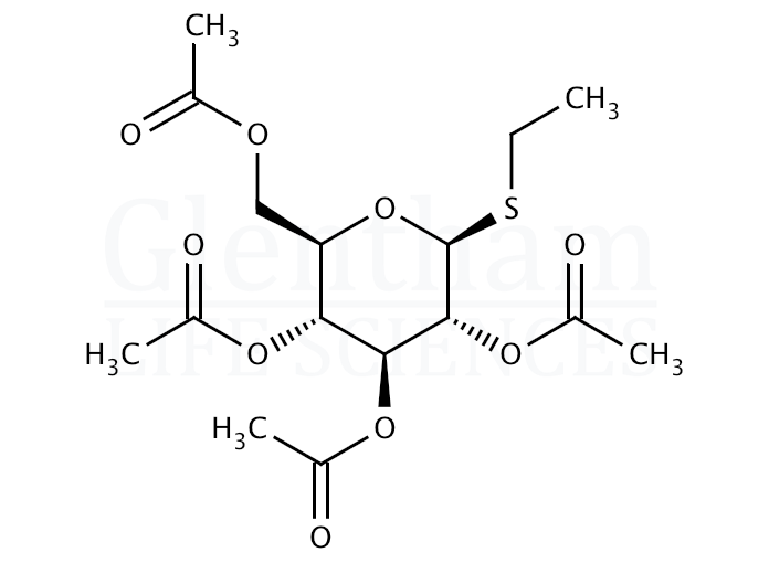 Ethyl 2,3,4,6-tetra-O-acetyl-a-D-thioglucopyranoside Structure