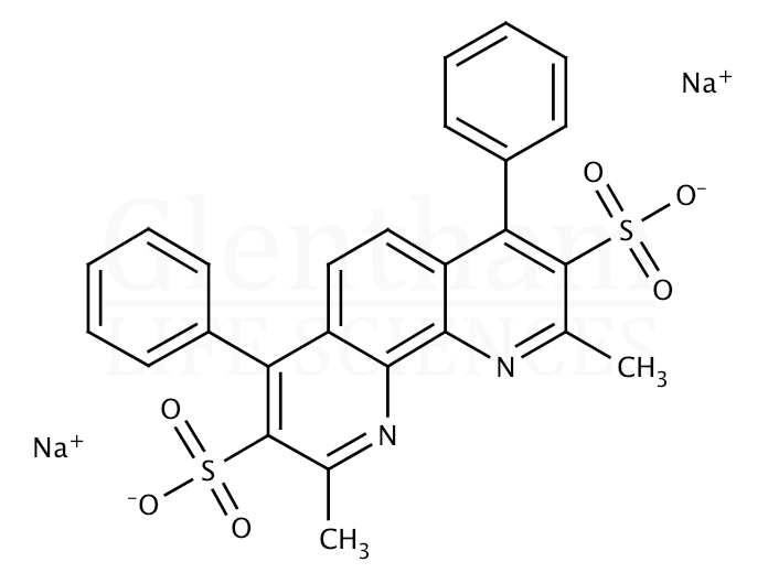 Structure for Bathocuproinedisulfonic acid disodium salt