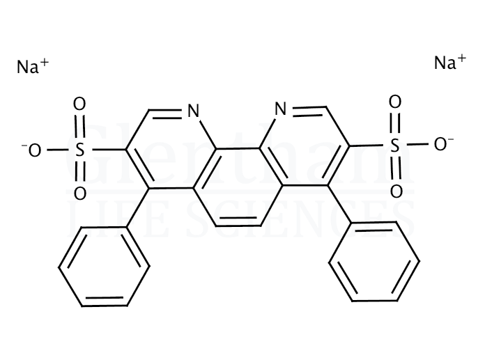 Structure for Bathophenanthrolinedisulfonic acid disodium salt hydrate