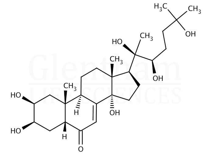 Structure for 20-Hydroxyecdysone, 90%