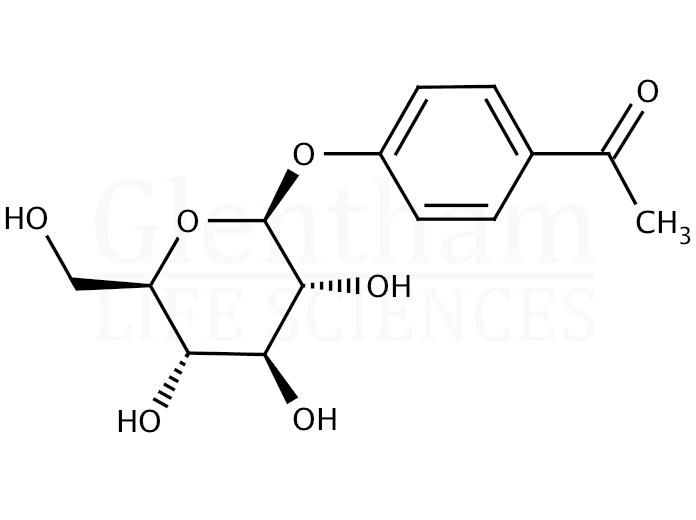 4-Acetylphenyl-b-D-glucopyranoside Structure