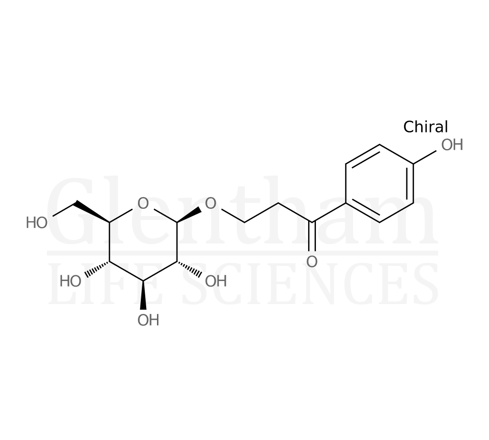 3-(4-Hydroxyphenyl)-3-oxopropyl β-D-glucopyranoside Structure