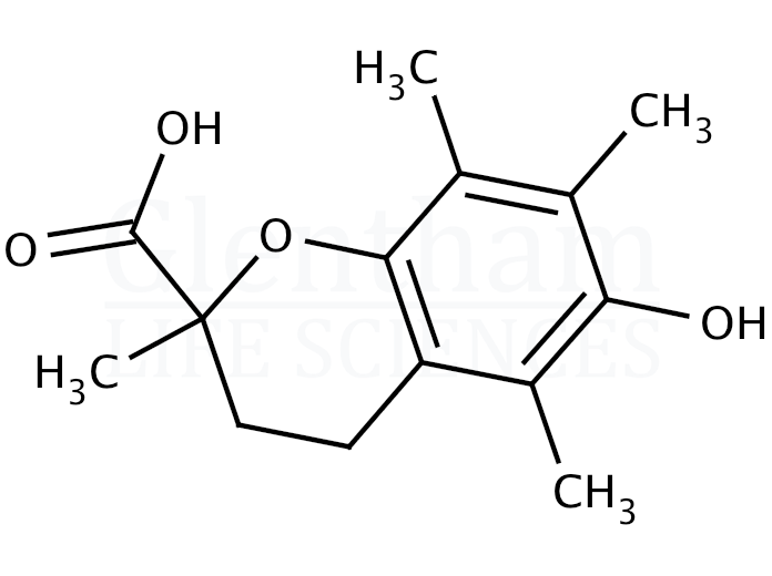 Structure for 6-Hydroxy-2,5,7,8-tetramethylchroman-2-carboxylic acid