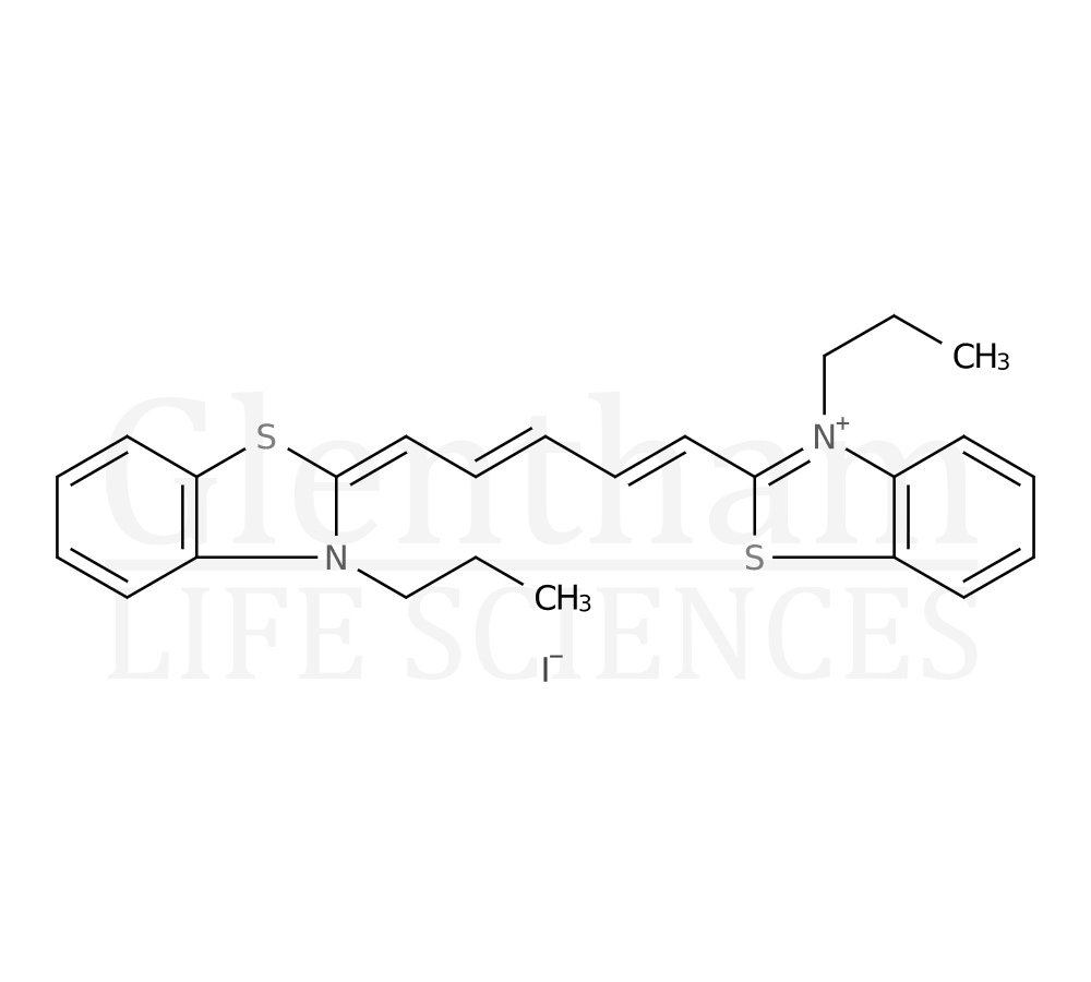 Structure for 3,3''-Dipropylthiadicarbocyanine iodide