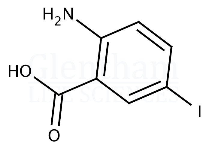 Structure for 2-Amino-5-iodobenzoic acid  (5326-47-6)
