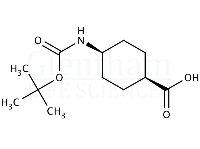 cis-4-(Boc-amino)cyclohexanecarboxylic acid   Structure