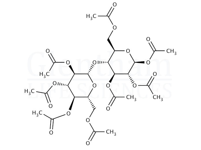 Structure for  D-Cellobiose octaacetate  (5346-90-7)