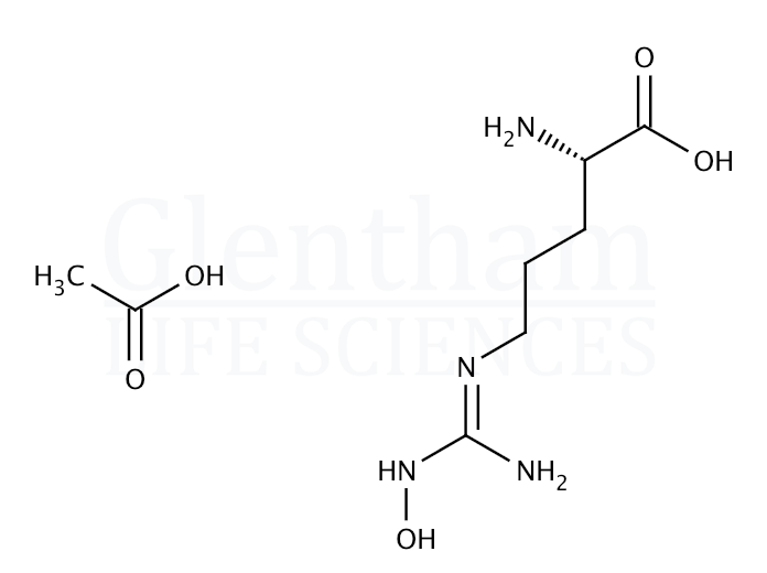 NG-Hydroxy-L-arginine acetate salt Structure