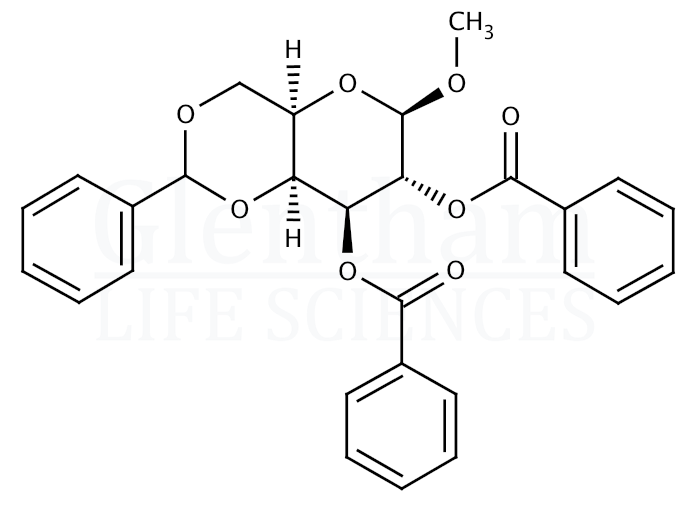 Methyl 2,3-Dibenzoyl-4,6-O-benzylidene-β-D-galactopyranoside Structure
