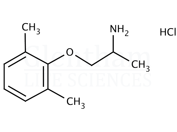 Mexiletine hydrochloride, USP grade Structure