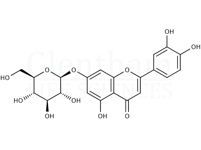 Luteolin-7-O-D-glucopyranoside Structure