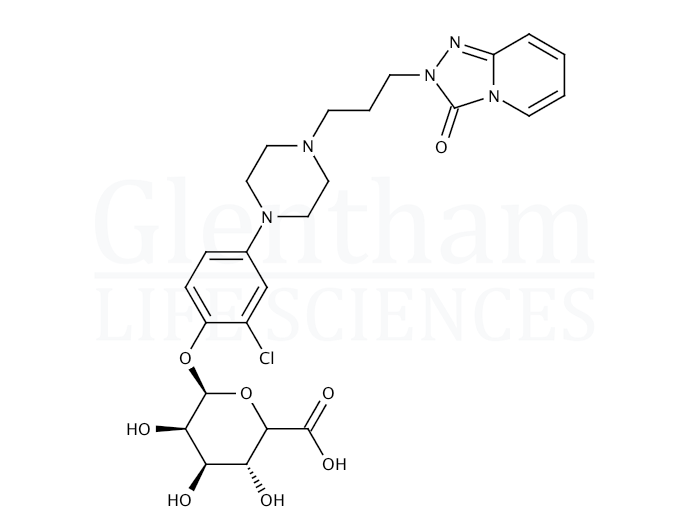 4''-Hydroxytrazodone b-D-glucuronide Structure