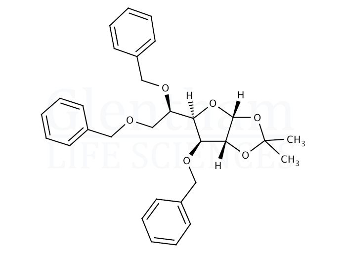 3,5,6-Tri-O-benzyl-1,2-O-Isopropylidene-a-D-glucofuranose Structure