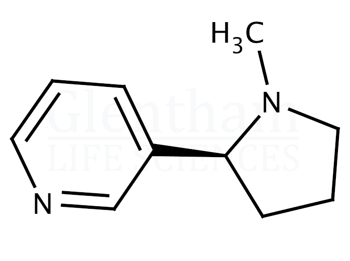 S-(-)-Nicotine, 36mg/ml in 75% propylene glycol and 25% glycerol mixture Structure