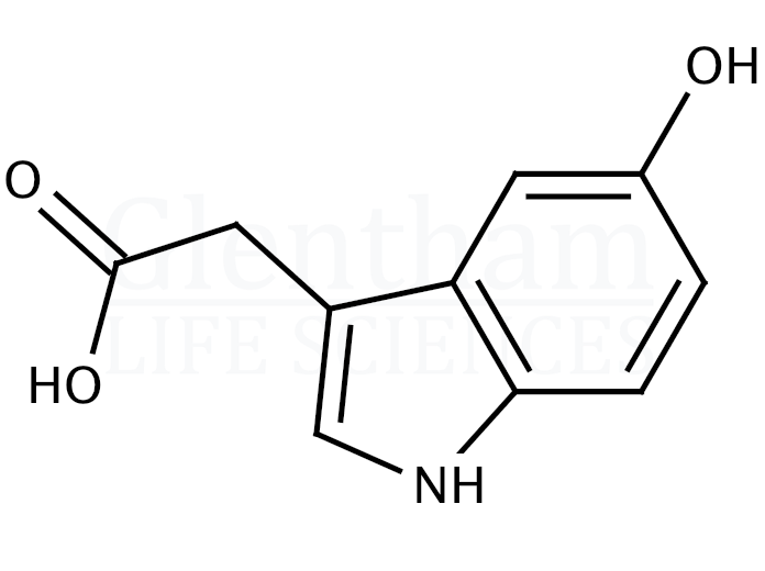 5-Hydroxyindole-3-acetic acid Structure