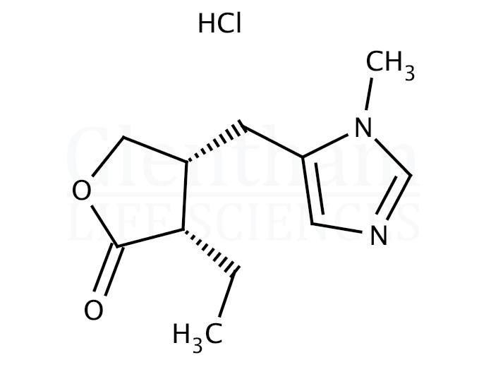 Structure for (+)-Pilocarpine hydrochloride