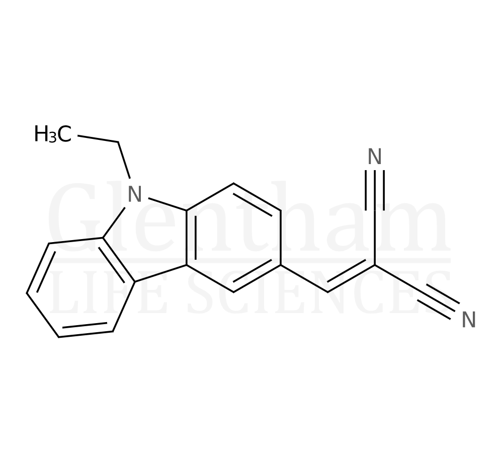Structure for 2-[(9-ethyl-9H-carbazol-3-yl)methylene]propanedinitrile