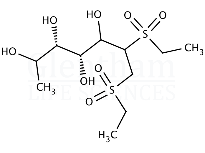 L-Rhamnose bis(ethylsulfone) Structure