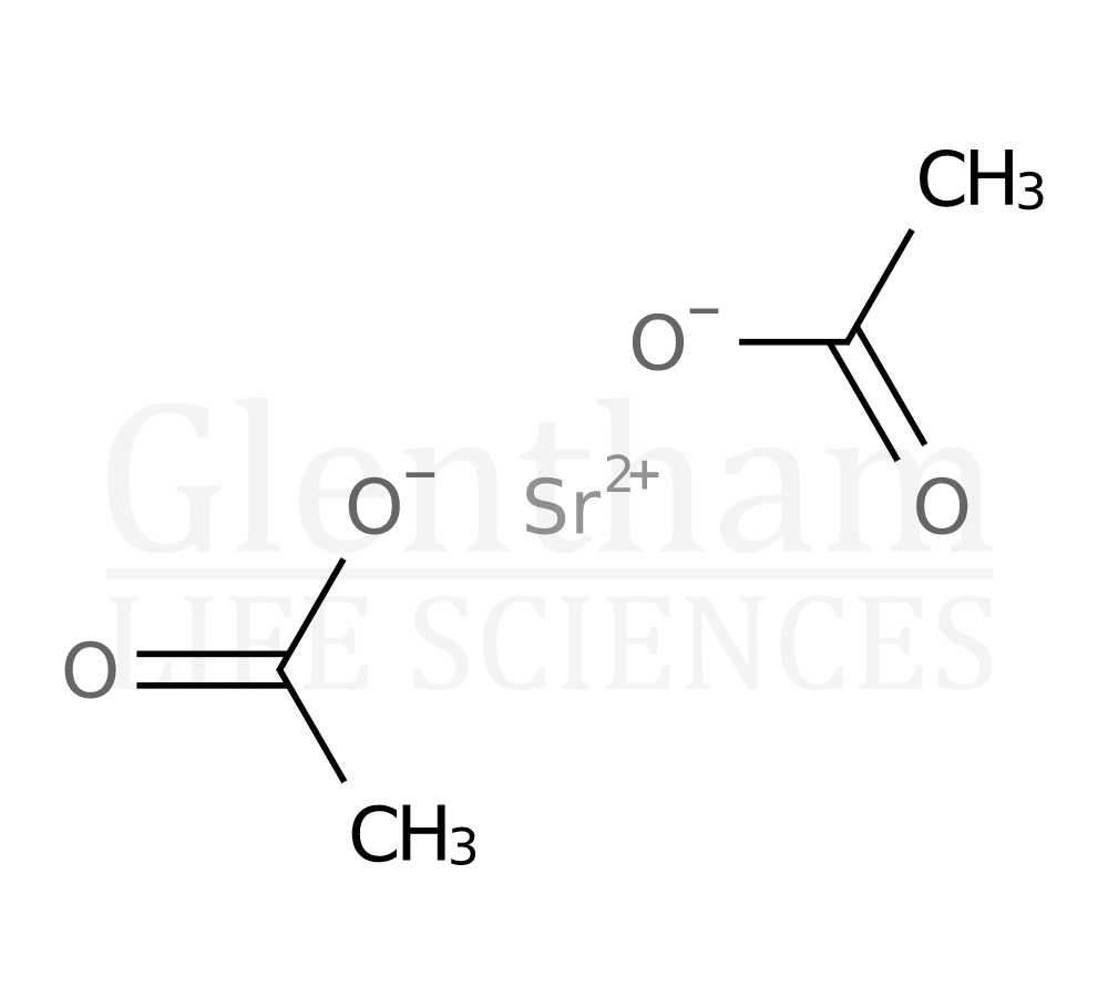 Strontium acetate hydrate, 99+% Structure