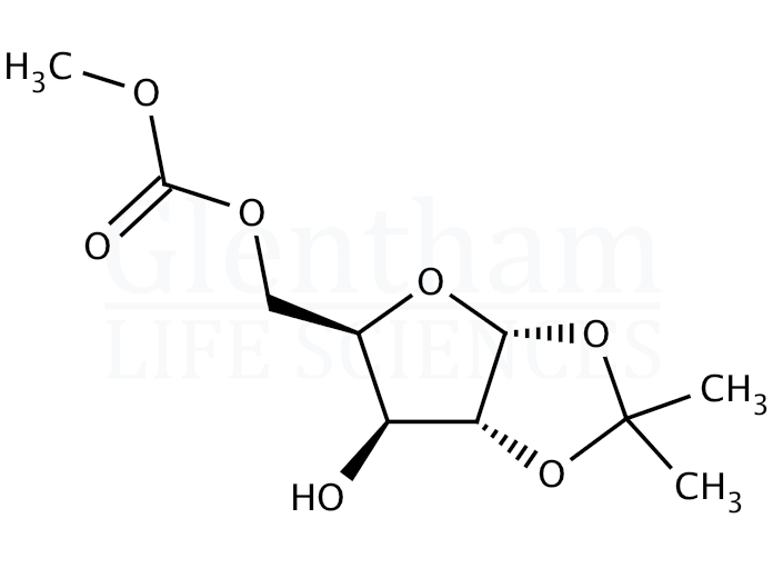 5-O-Carbomethoxy-1,2-O-isopropylidene-D-xylofuranose Structure