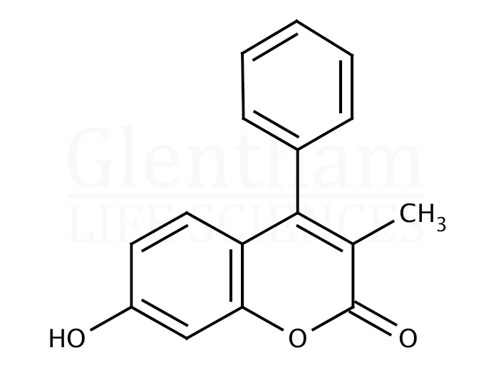 7-Hydroxy-3-methyl-4-phenylcoumarin Structure