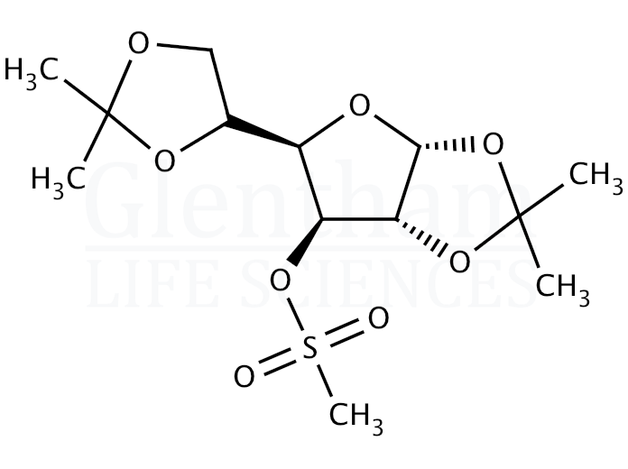 1,2:5,6-Di-O-isopropylidene-3-O-methanesulfonyl-a-D-glucofuranose Structure