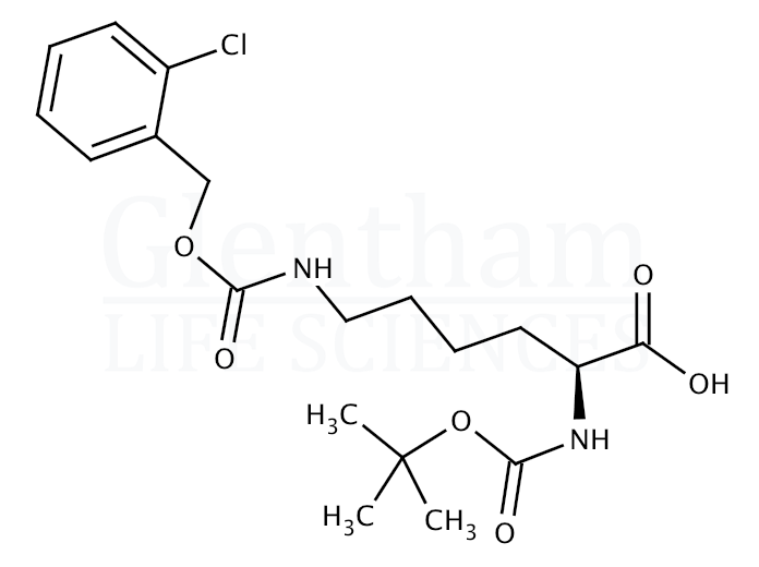 Structure for Boc-Lys(2-Cl-Z)-OH  (54613-99-9)