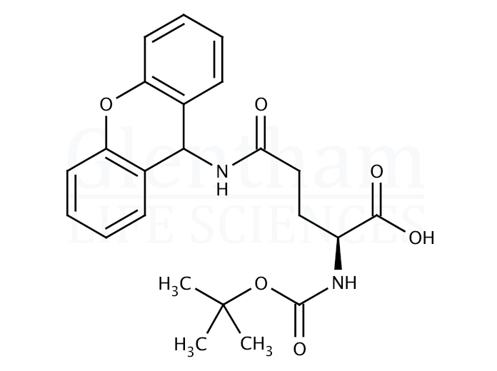 Structure for Boc-Gln(Xan)-OH (55260-24-7)