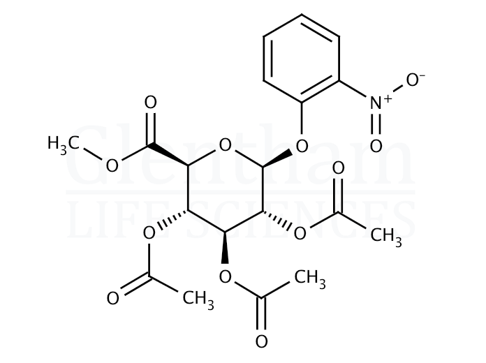 2-Nitrophenyl 2,3,4-Tri-O-acetyl-β-D-glucuronide methyl ester Structure