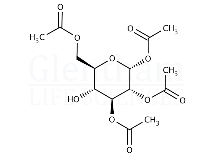 1,2,3,6-Tetra-O-acetyl-a-D-glucopyranose Structure