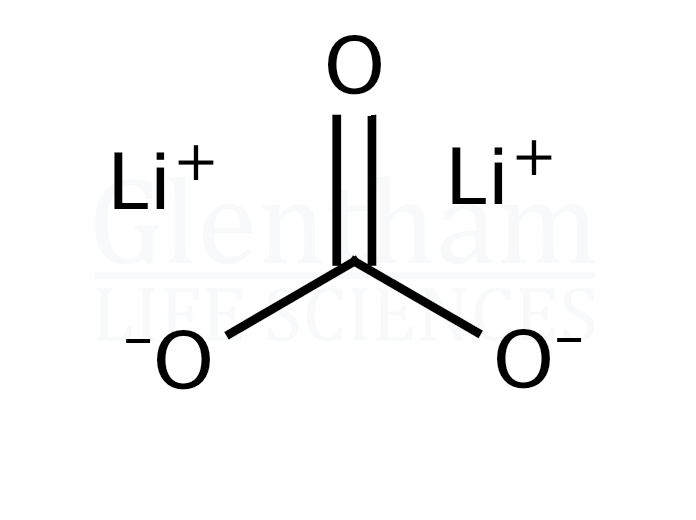 Lithium carbonate, 99.95%, battery grade Structure