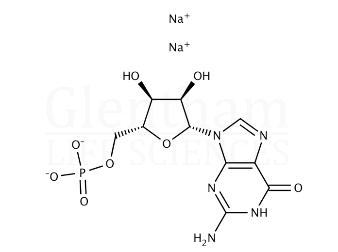 Guanosine 5''-monophosphate disodium salt hydrate Structure